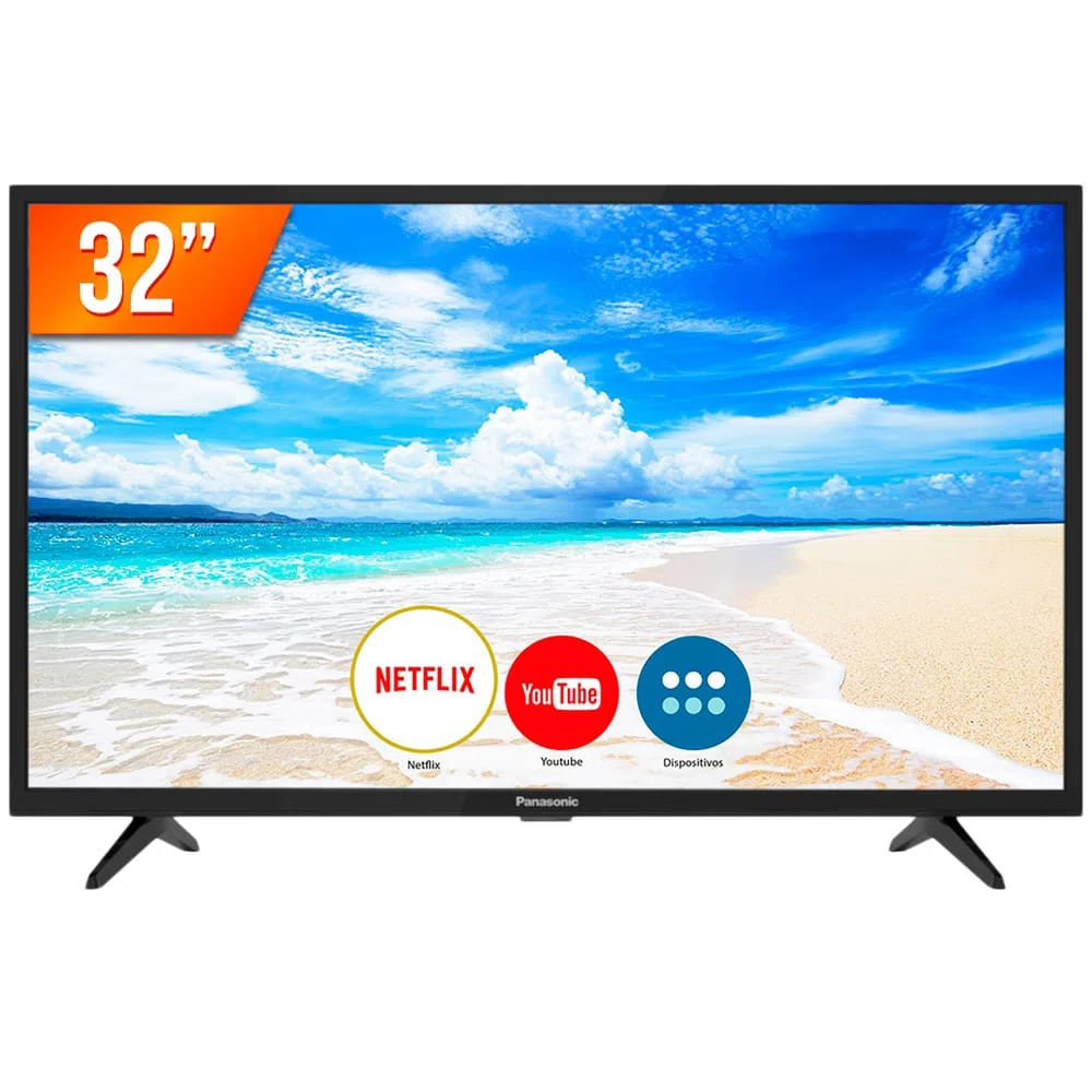 Smart TV 32 HD LED Panasonic TC 32FS500B 2 HDMI USB WIFI LojasCertel