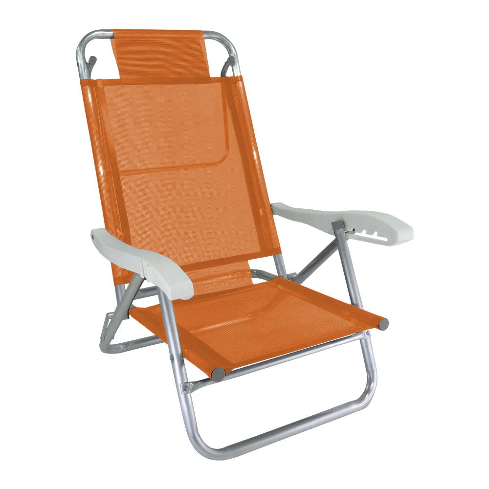 Cadeira-de-praia-reclinavel-Zaka-aluminio-Laranja-01