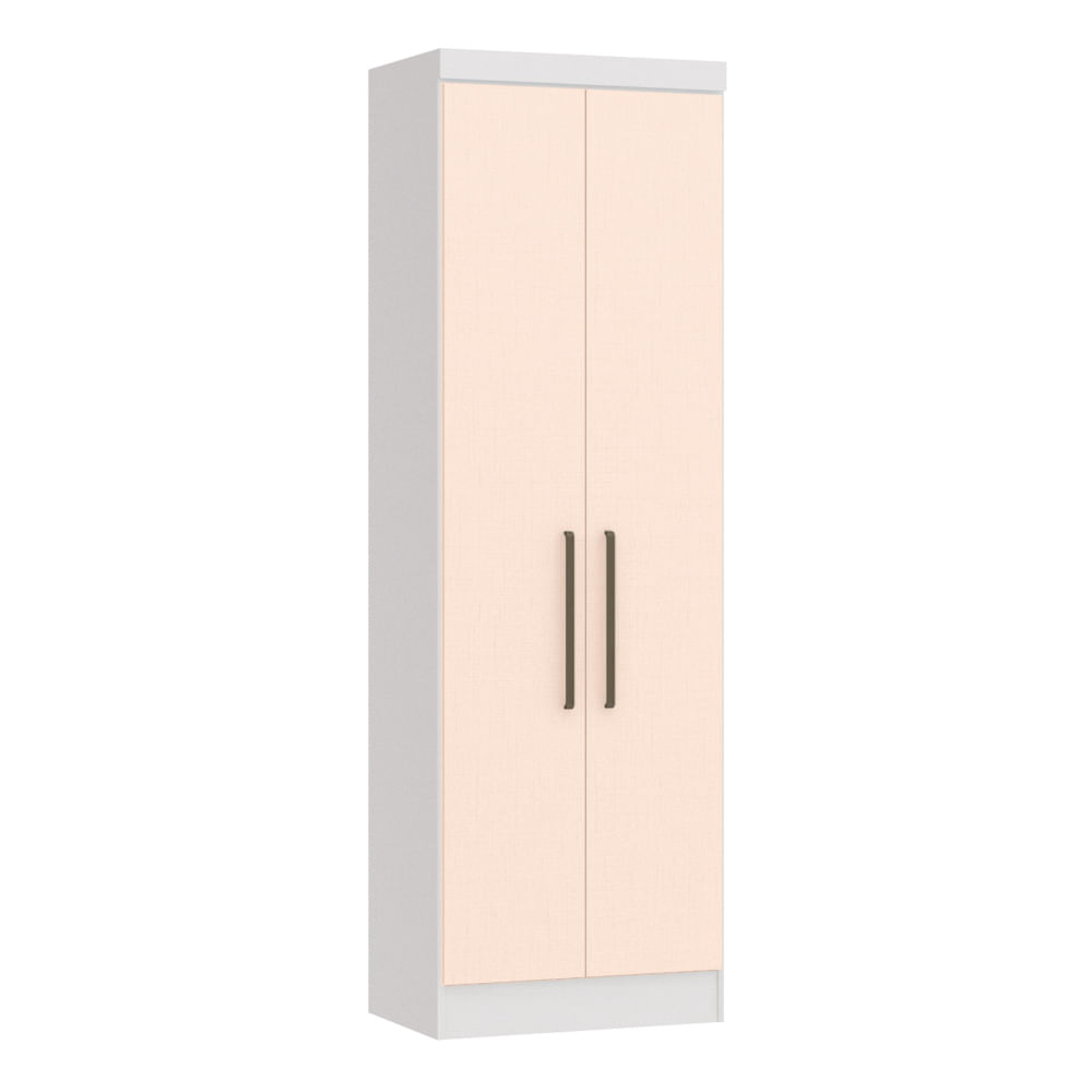 Roupeiro-2-portas-Infinity-3820A-Castro-Branco-e-Blush