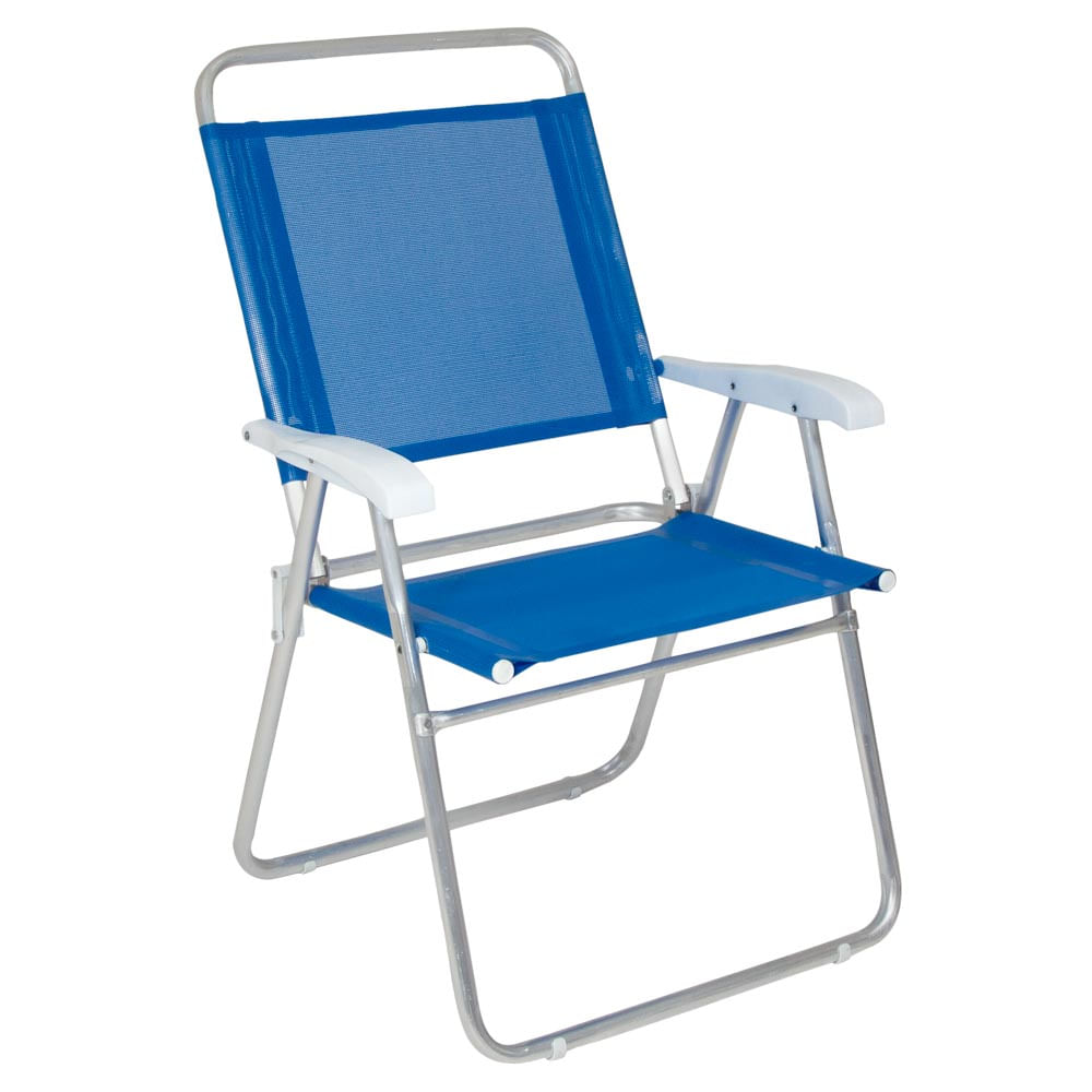 Cadeira de praia alumínio master plus fash Mor Azul - LojasCertel
